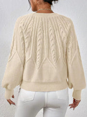 Cable Knit Long Sleeve Sweater 