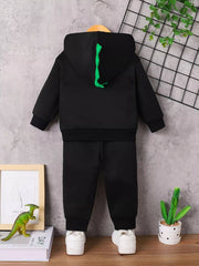 Children's Dinosaur Graphic Hoodie & Pants Set 