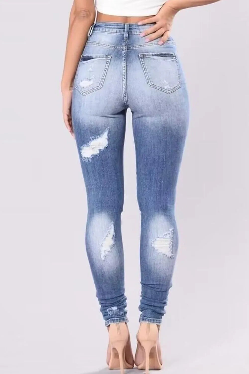 Full Size Distressed Skinny Jeans Plus Size 