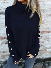 Full Size Turtleneck Long Sleeve Sweater Plus Size 