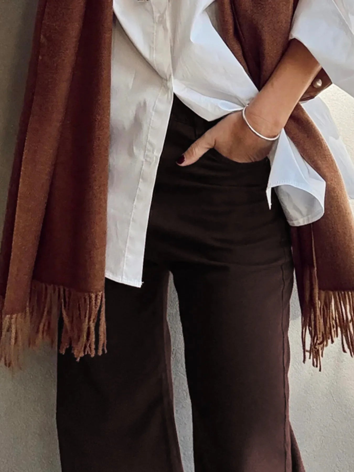 Wide Leg High Waist Denim Jeans 