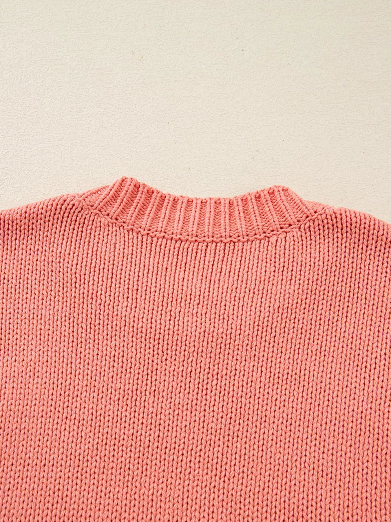 Pumpkin Embroidered Thanksgiving Holiday Sweater 