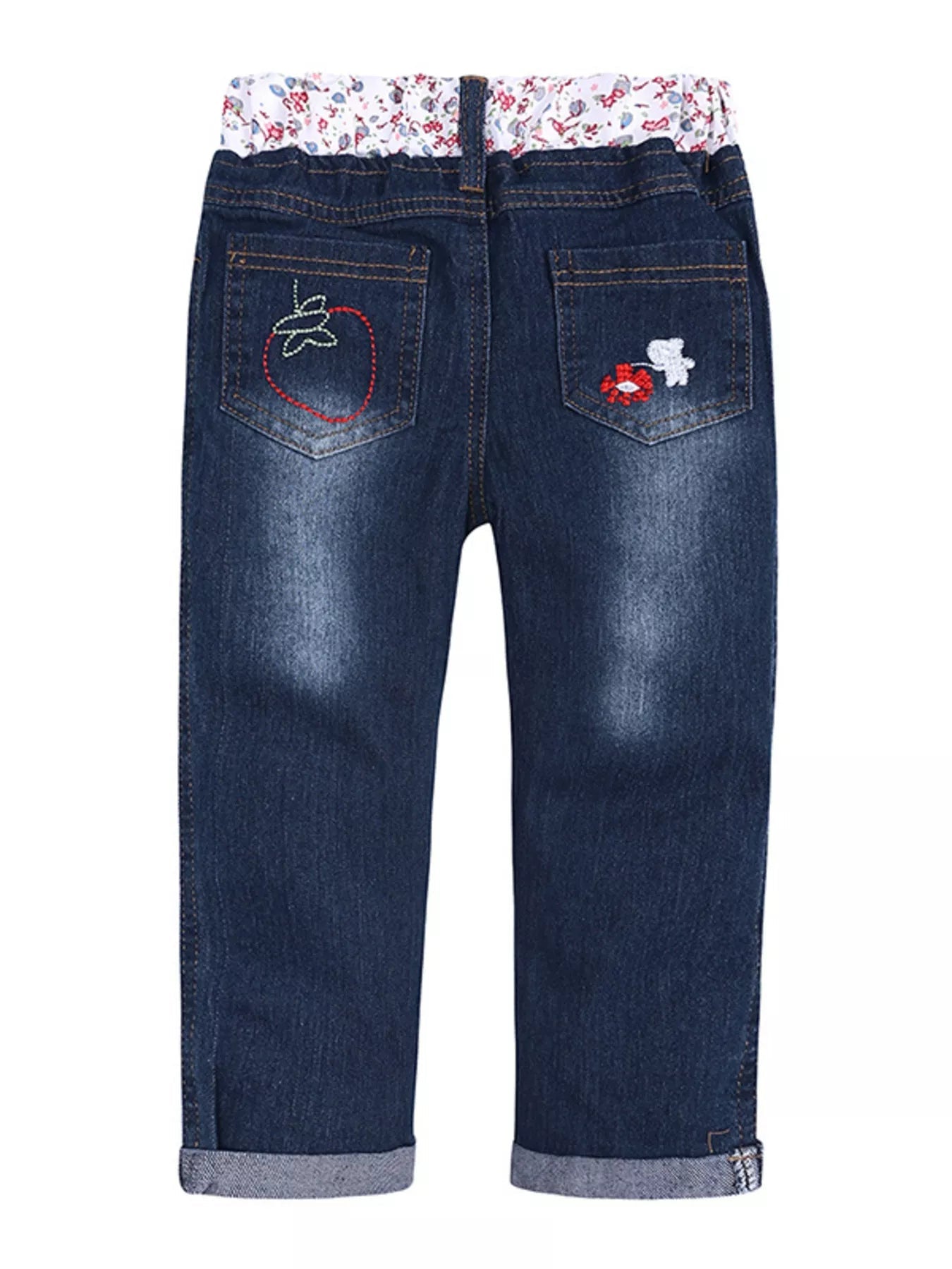 Children's Round Neck Top and Jeans Set 