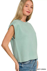 Zenana Round Neck Viscose Sweater Vest 