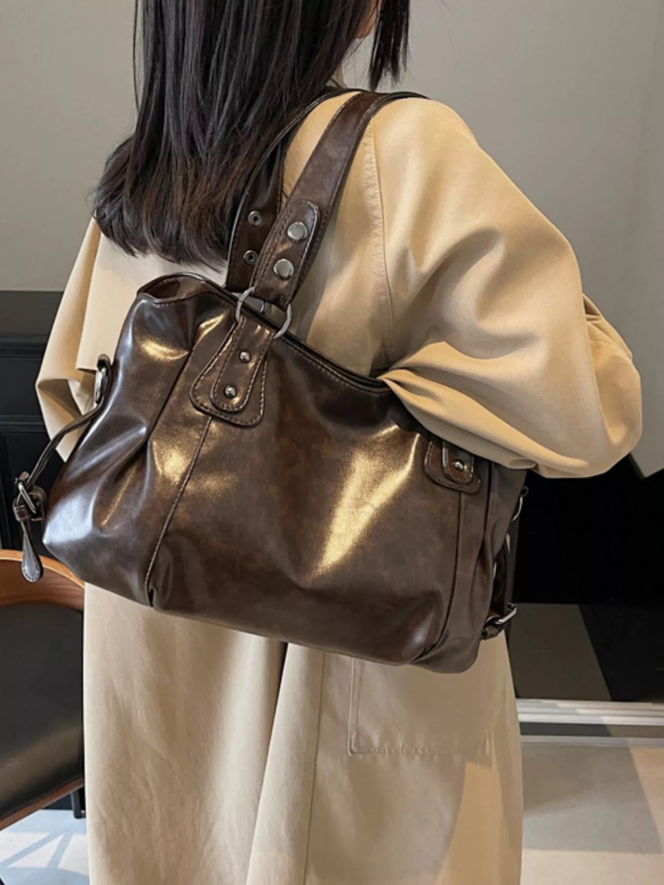 Vintage Style Leather Handbag 
