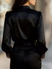 Lace Detail Long Sleeve Shirt 