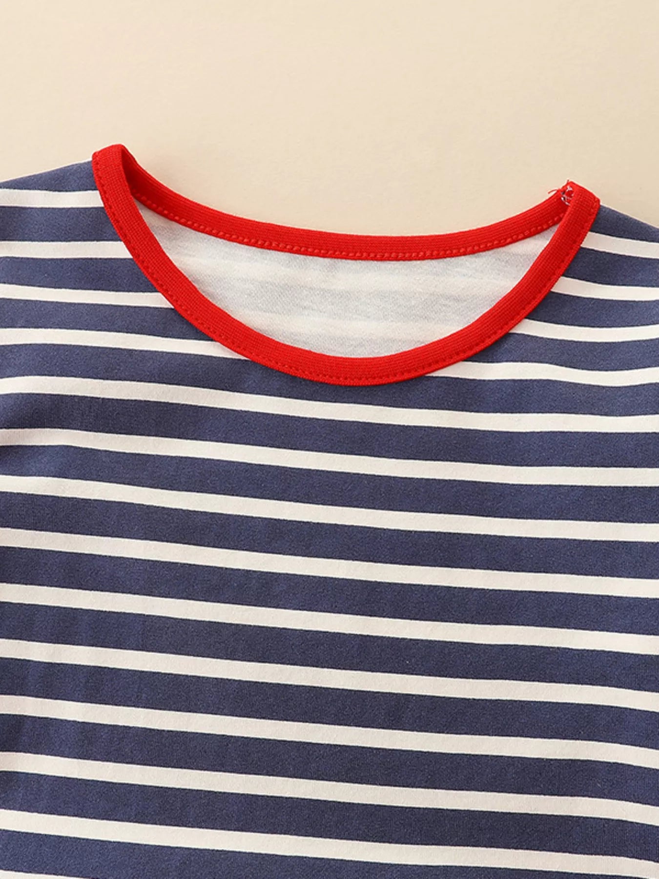 Children's Animal Applique Striped Dress 