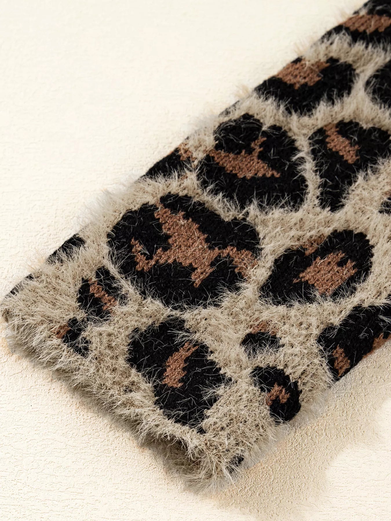Leopard Open Casual Cardigan 