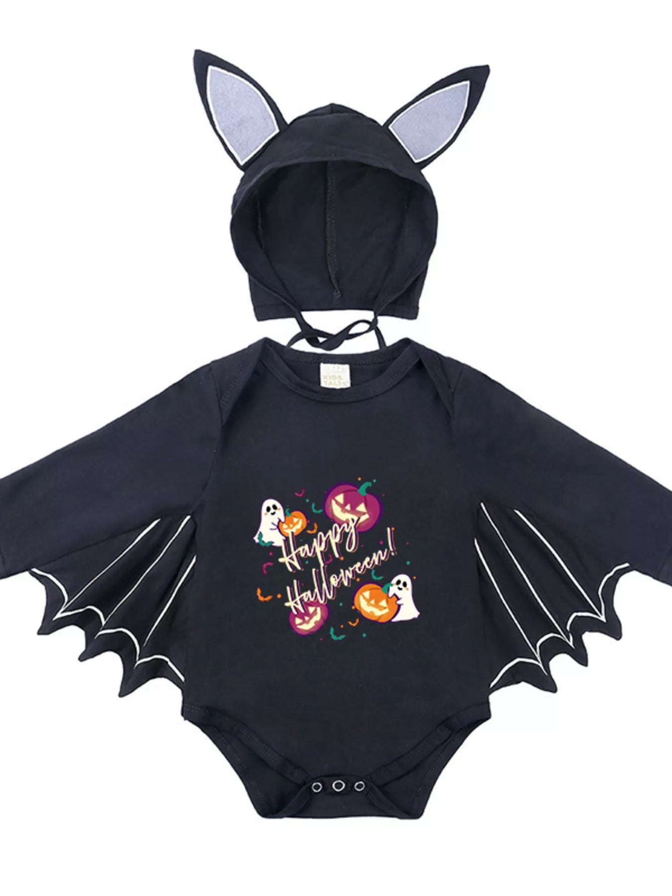 Children's Halloween Bat Bodysuit & Hat Costume Set 