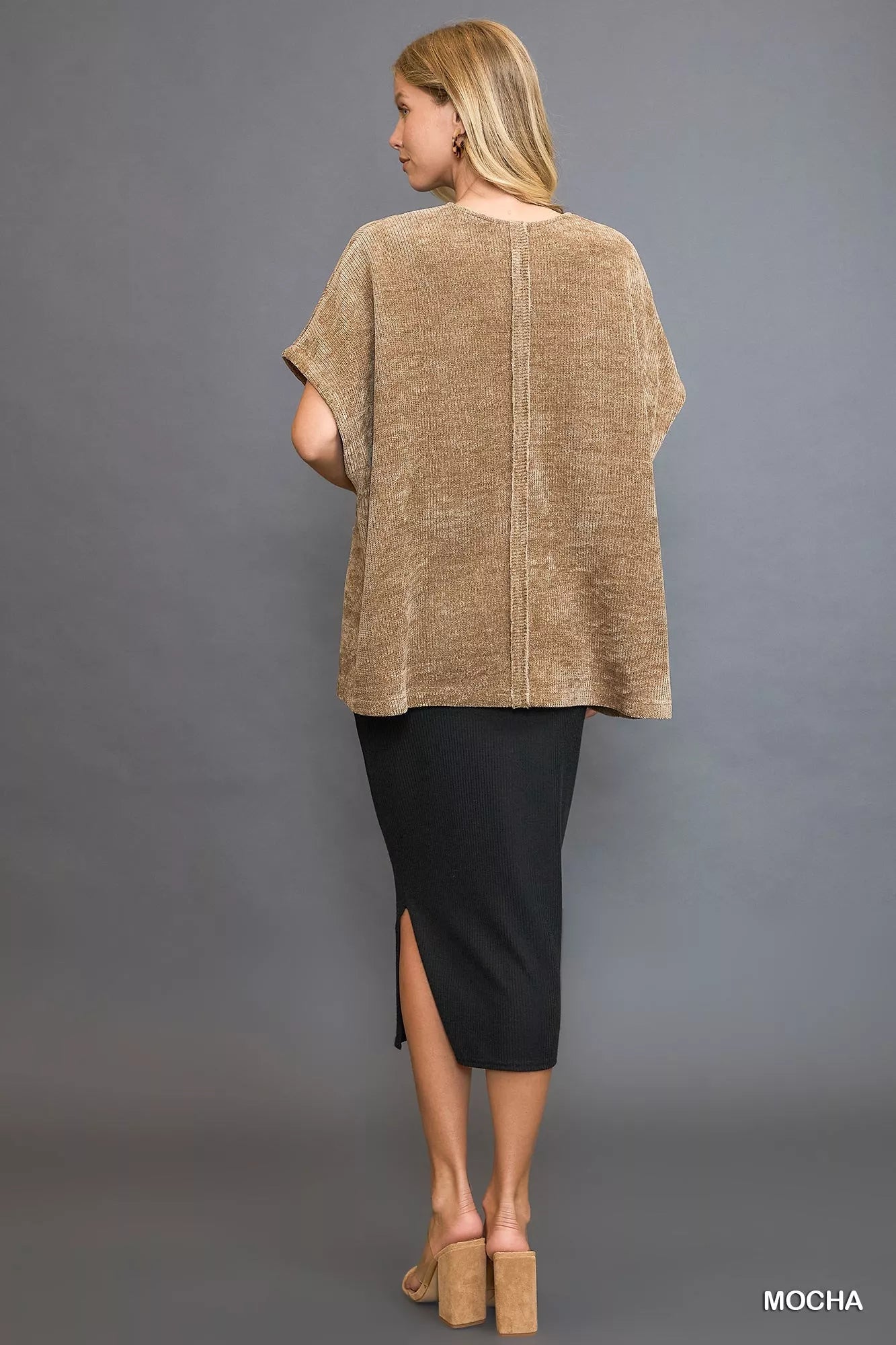 Umgee Open Front Knit Cardigan with Front Pockets 