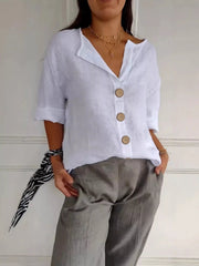 Casual Loose Button-Down Shirt 