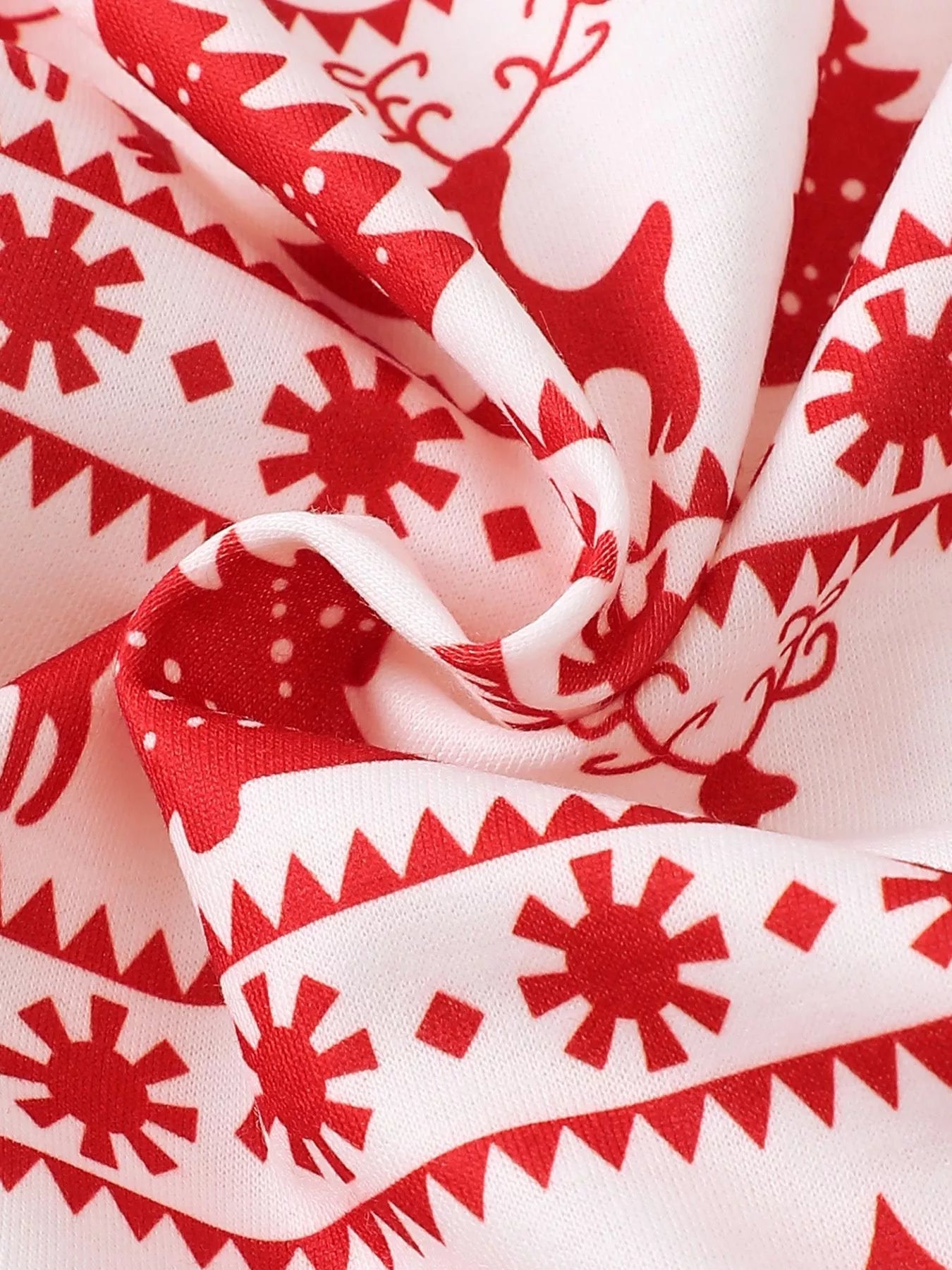 Children's Christmas Reindeer & Tree Print Top and Pants Set 