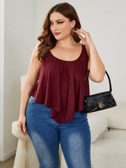 Plus Size Double-Strap Scoop Neck Cami 