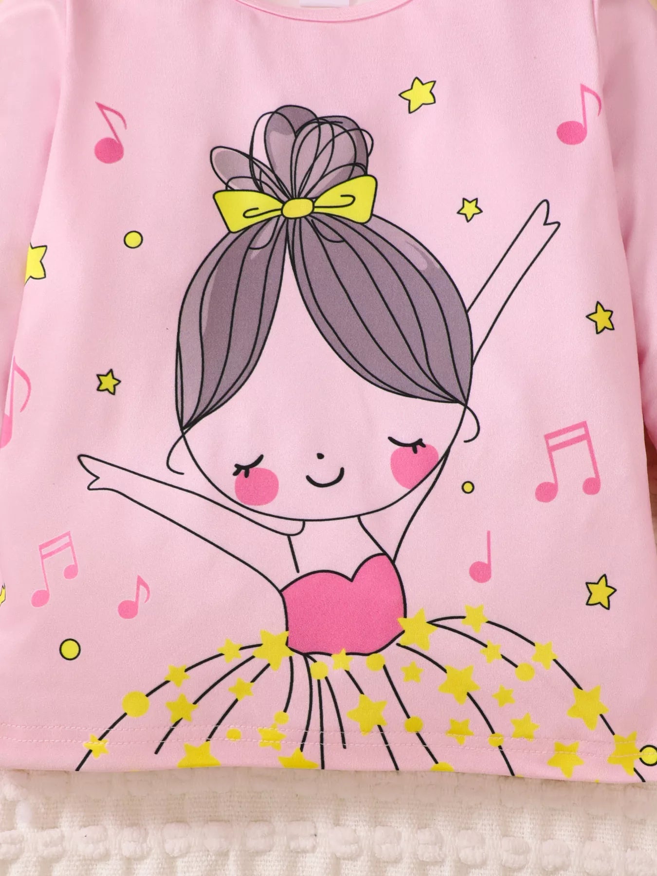 Children's Graphic Long Sleeve Top and Pants Set 
