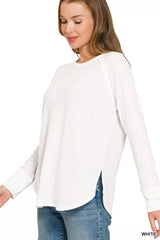 Zenana Baby Waffle Long Sleeve Top 