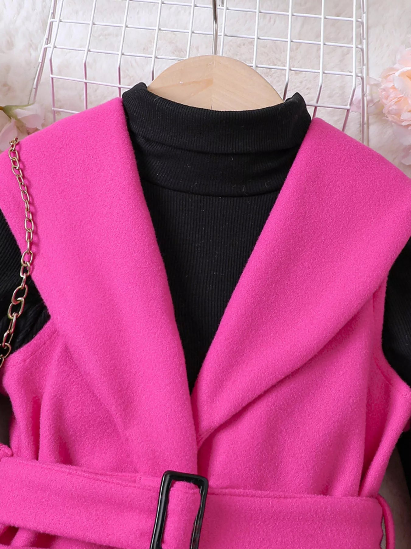 Children's Vest & Top & Beret 3-Piece Set 