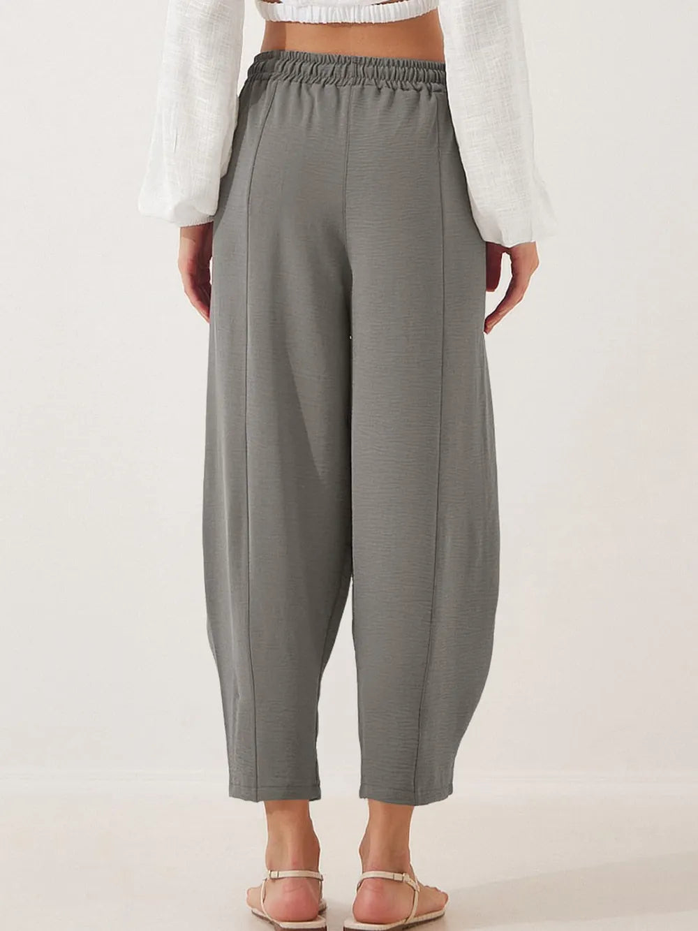 Full Size Drawstring Cropped Jogger Pants Plus Size 