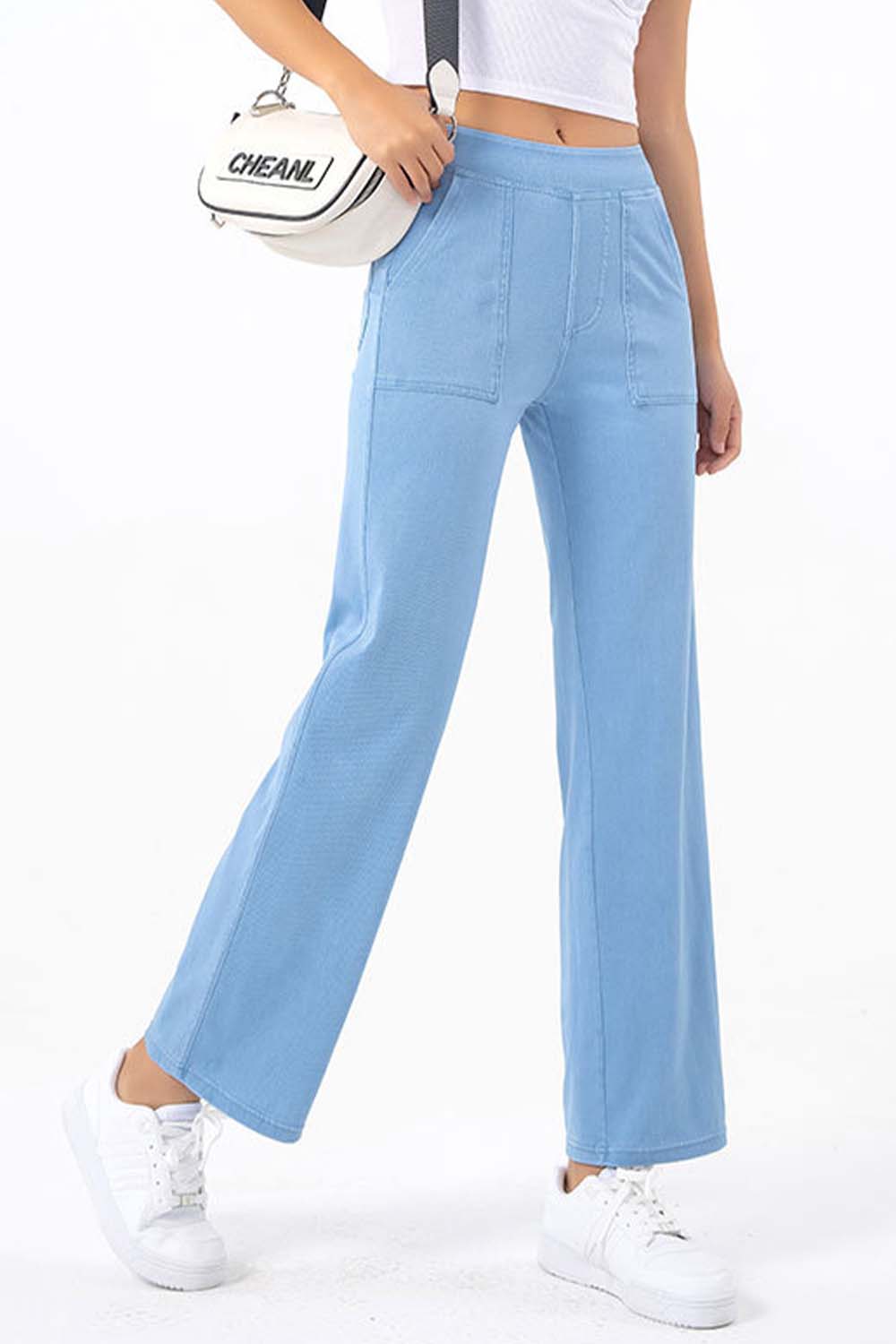 Pocketed Long Jeans 
