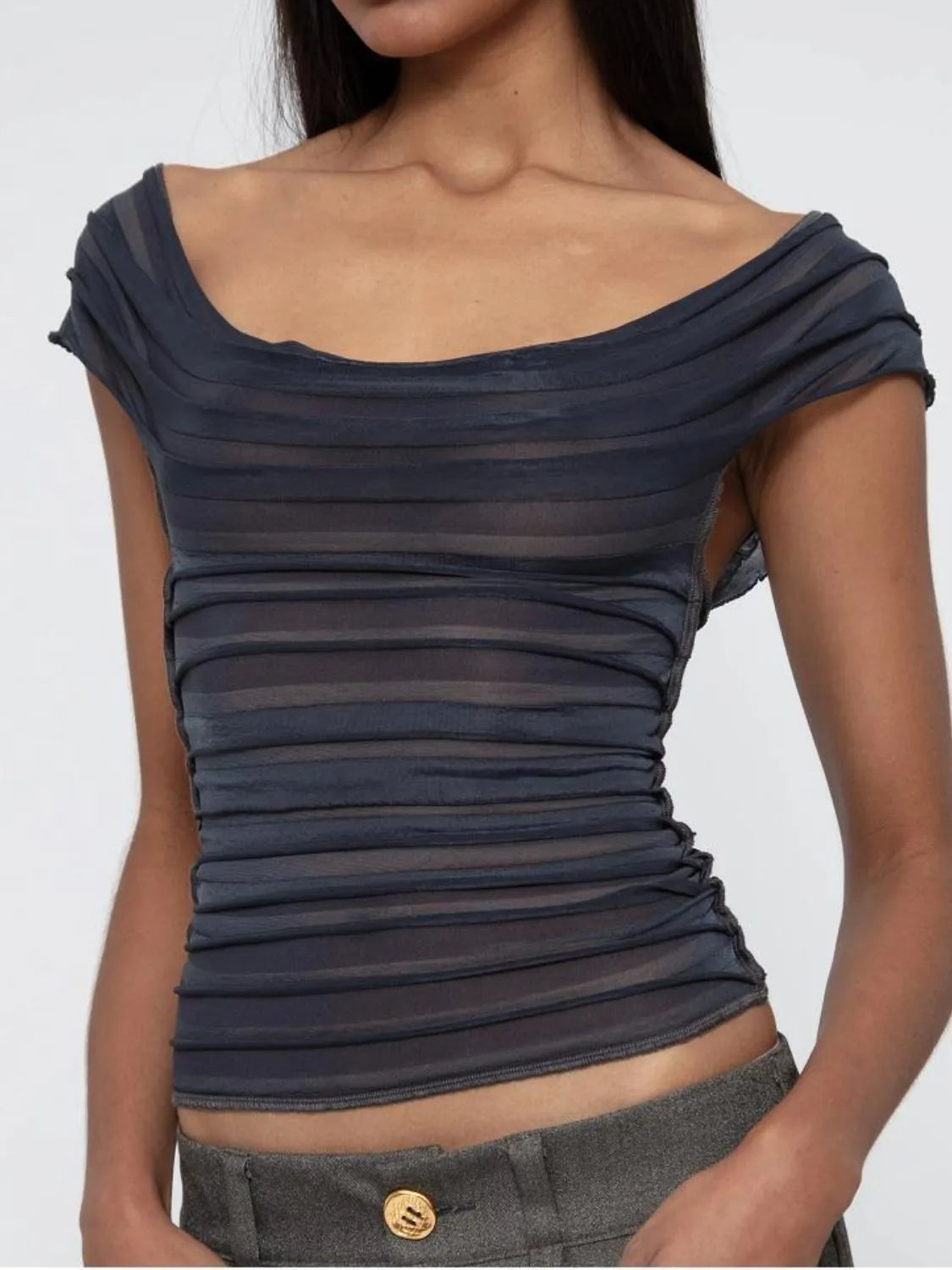 Ruched Solid Tank 
