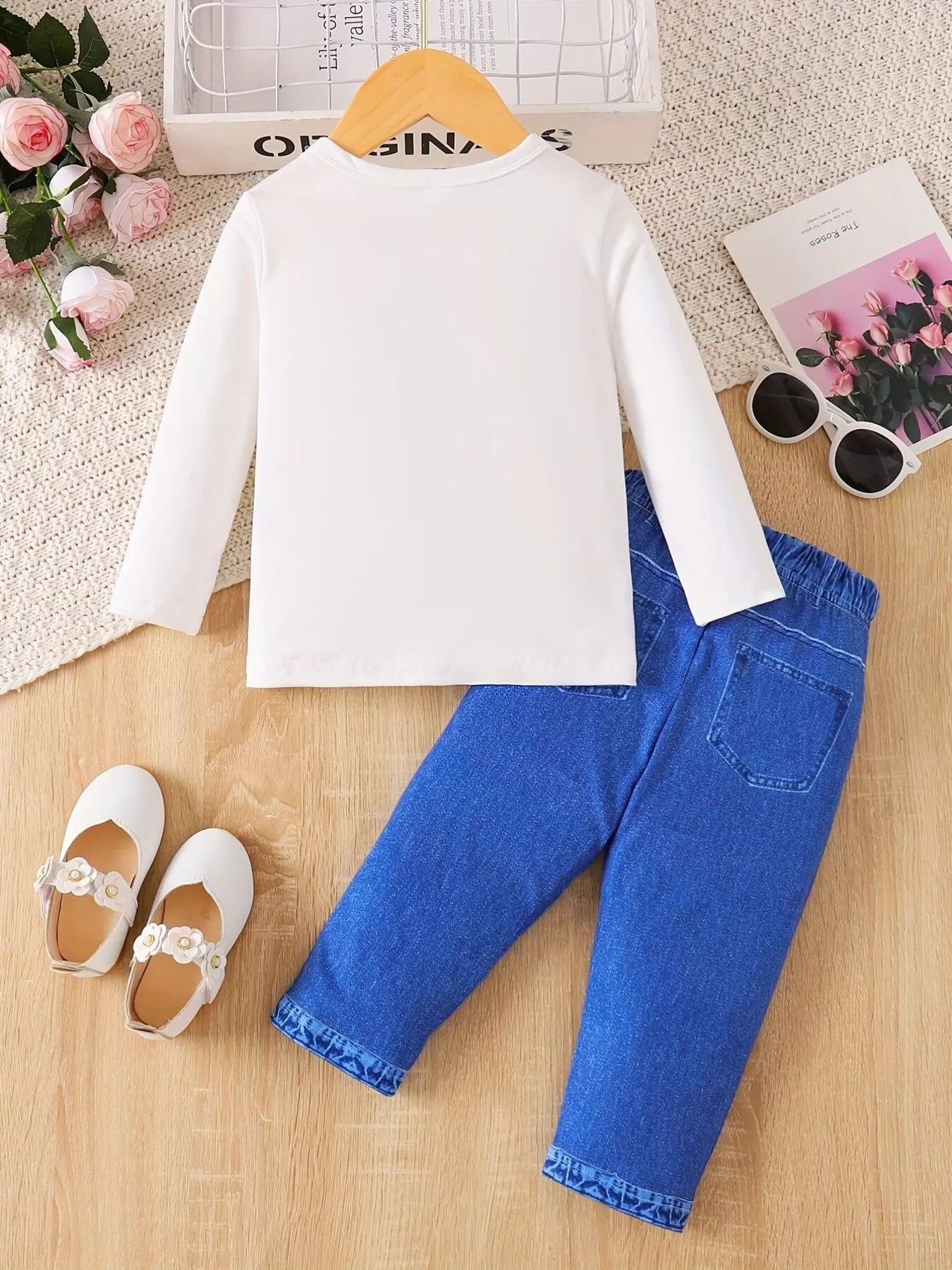 Children's Graphic Long Sleeve Top and Pants Set 