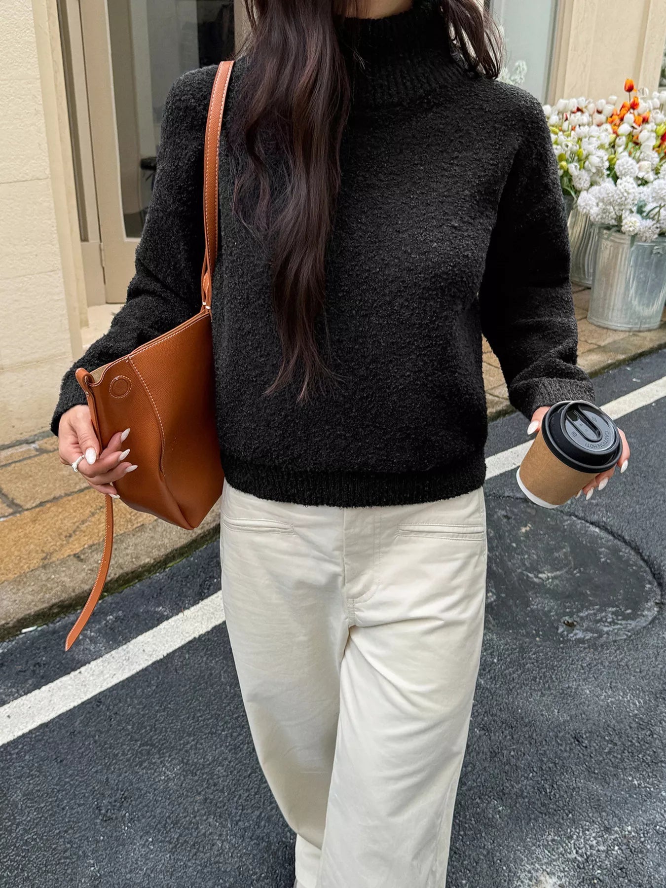 Turtleneck Long Sleeve Sweater 