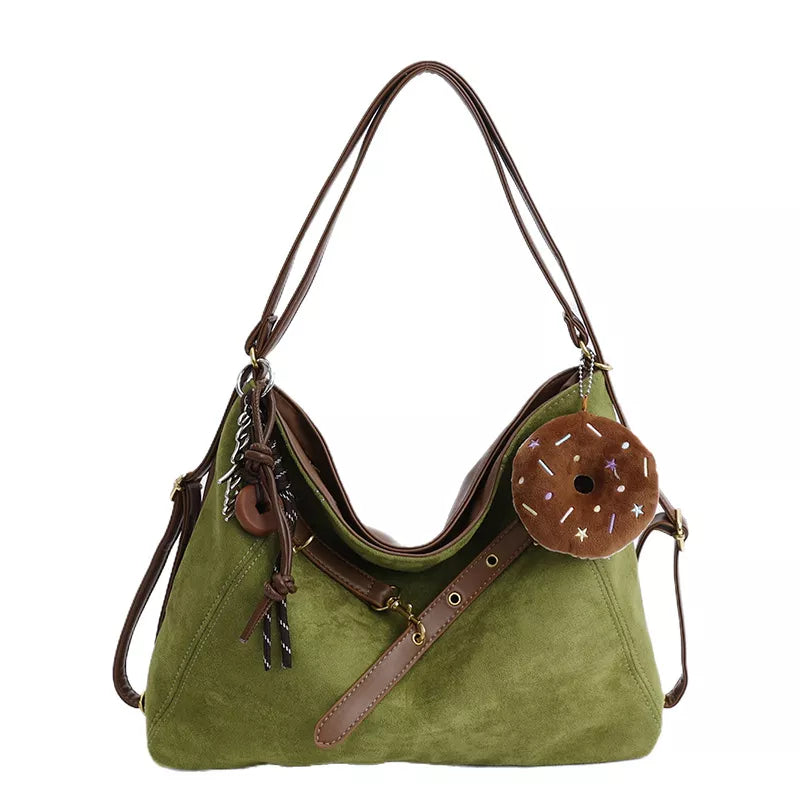 Adjustable Strap Handbag with Charm 