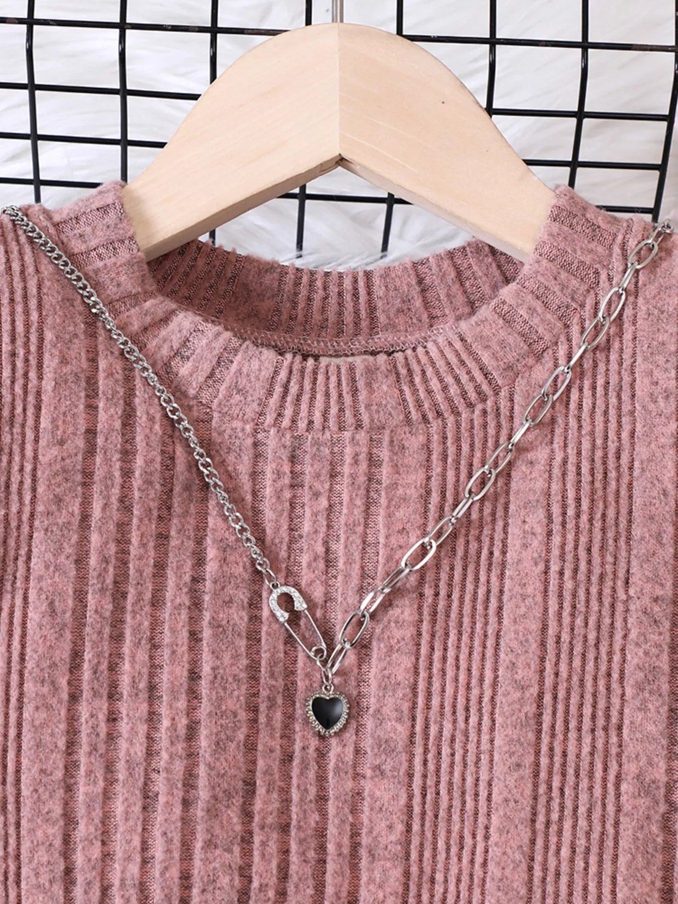 Children's Ribbed Knit Long Sleeve Dress 