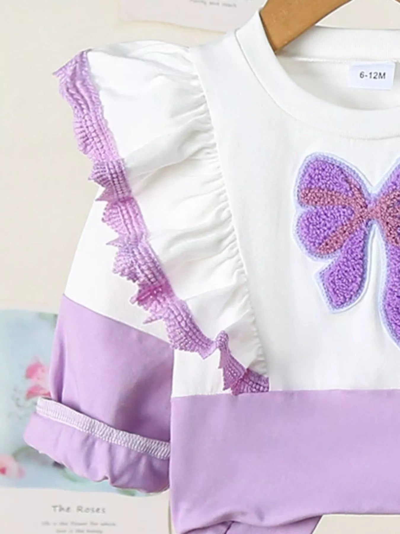 Children's Flower Long Sleeve Top and Pants Set 