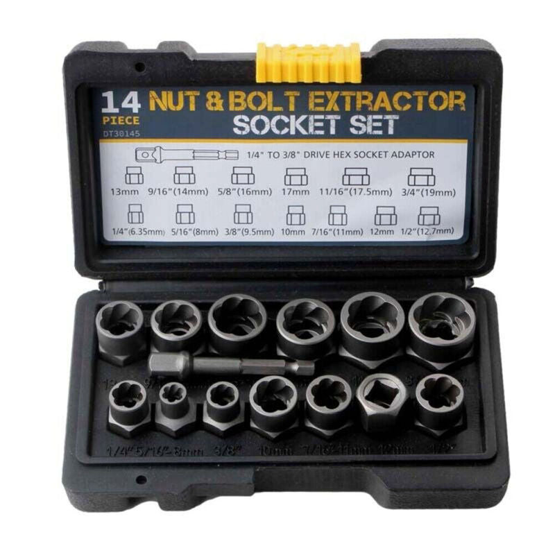 BoltRescue™ 3/8" Locking Wheel Nut & Stud Bolt Extractor Socket Tool Set 