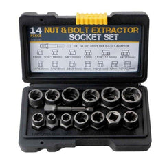 BoltRescue™ 3/8" Locking Wheel Nut & Stud Bolt Extractor Socket Tool Set 