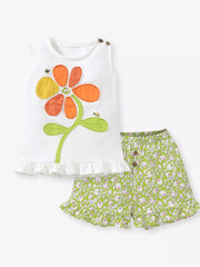 Children's Ruffle Trim Tank and Shots Set 