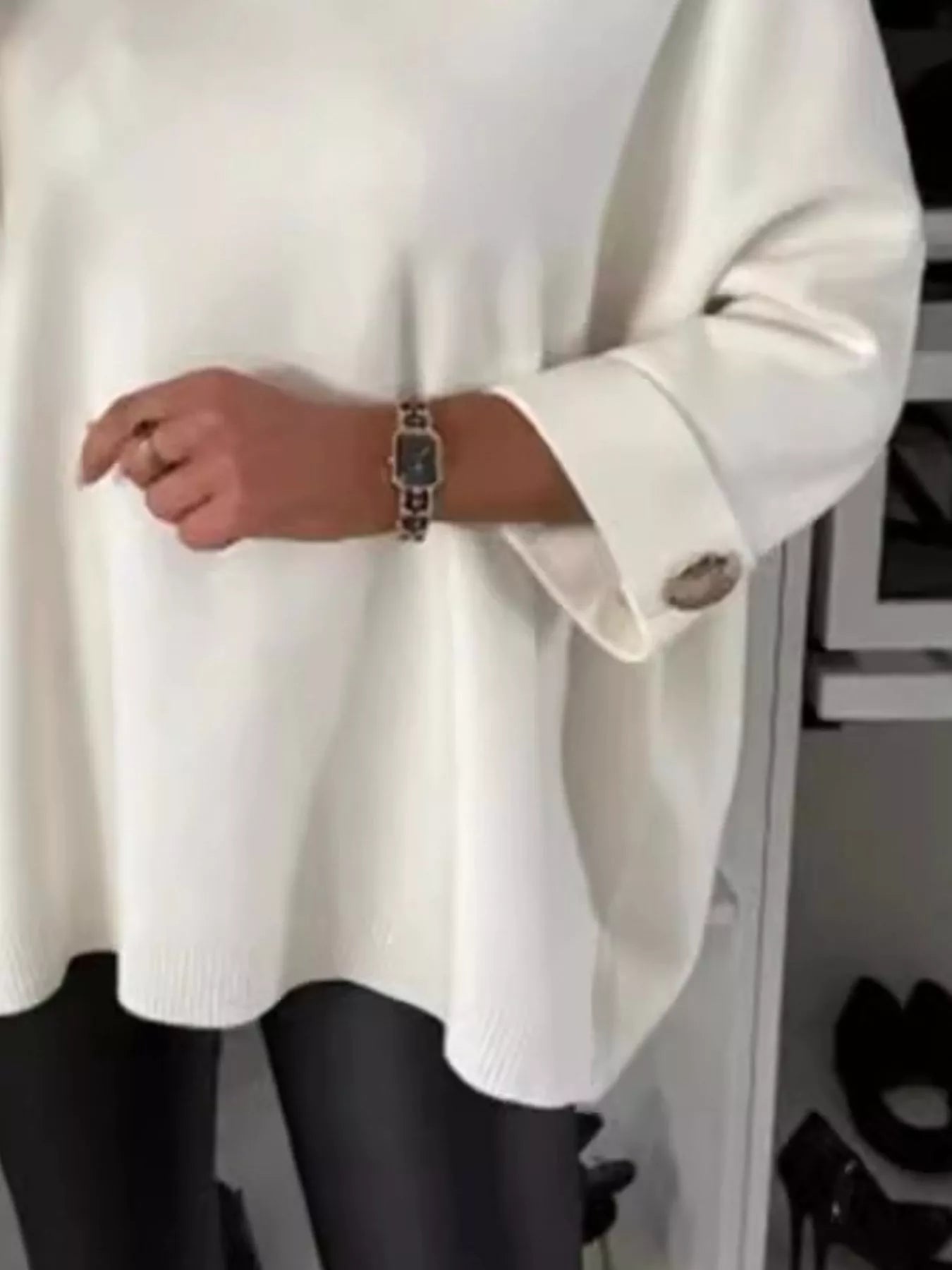 Full Size Round Neck Drop Shoulder Top with Ribbed Trim Plus Size 