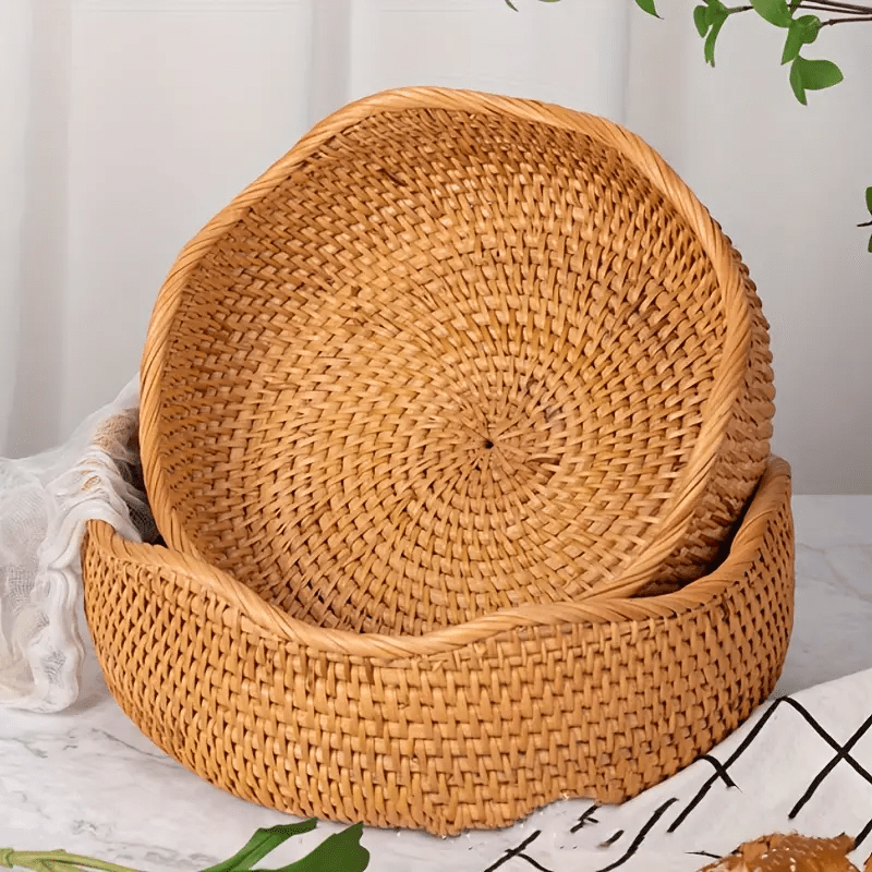 Bamboo Fruit Basket – Eco-Friendly Storage for Fresh Produce – Stylish Kitchen Organizer 