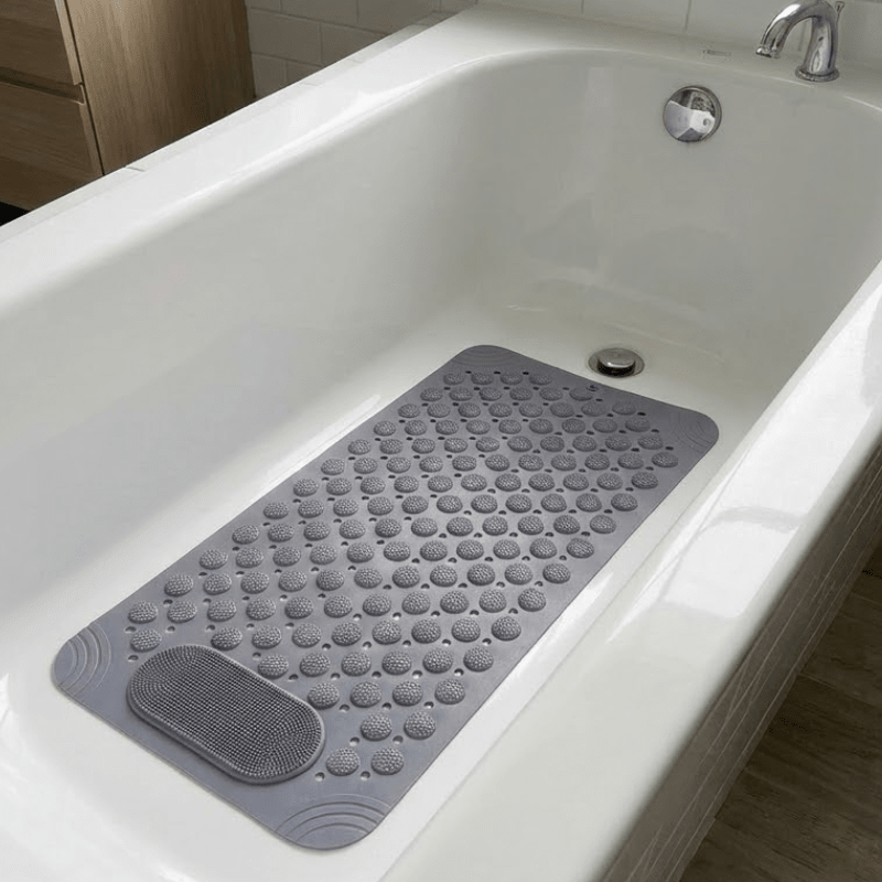 Bath Mat with Non-Slip High-Traction Design | Enhanced Safety for Bathroom Use 