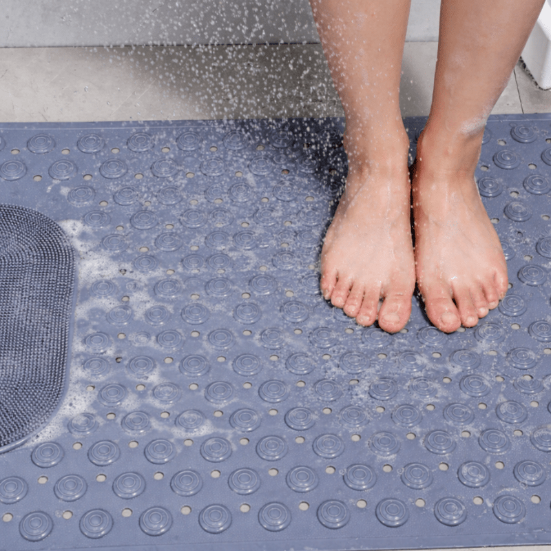 Bath Mat with Non-Slip High-Traction Design | Enhanced Safety for Bathroom Use 
