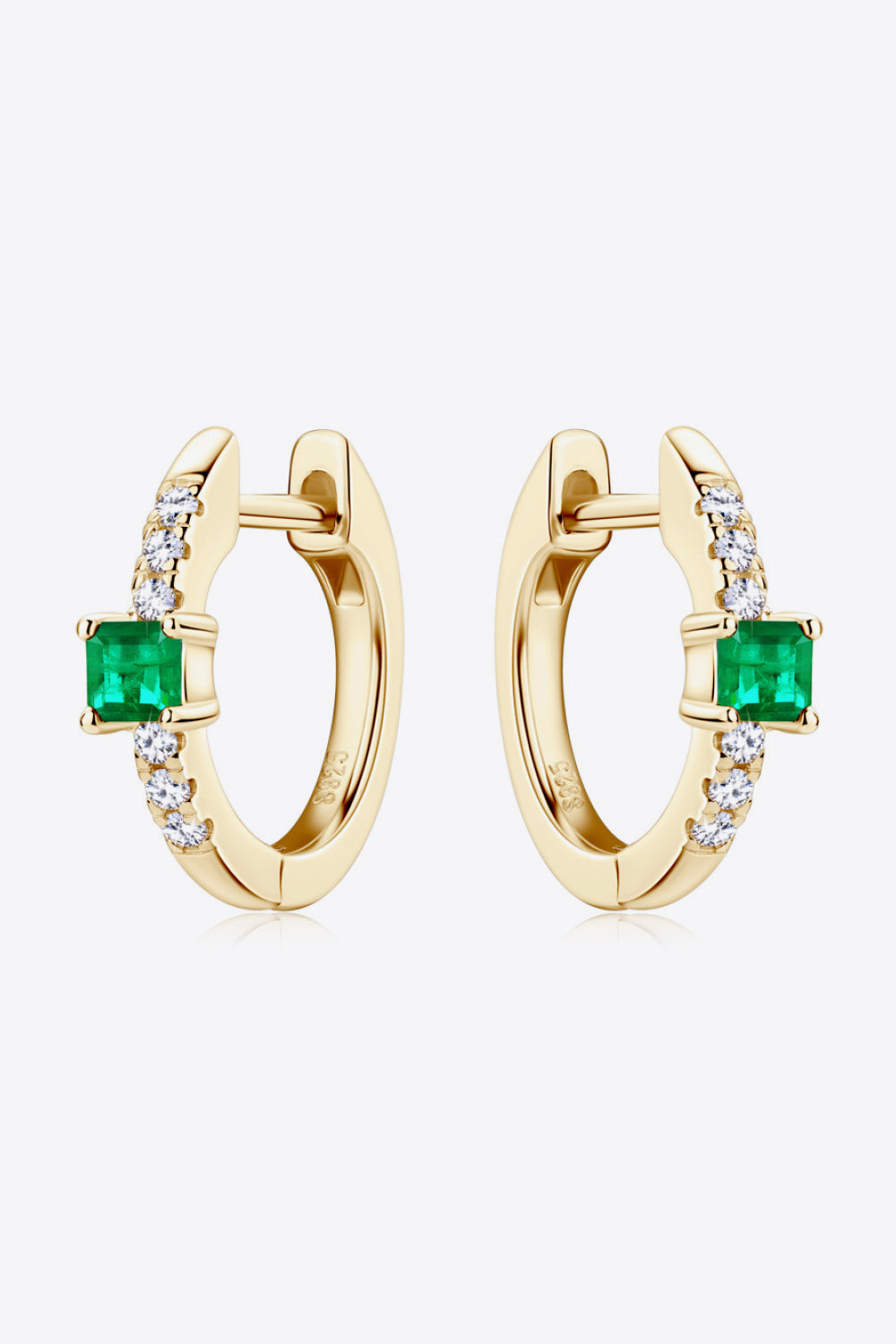 Lab-Grown Emerald Earrings 