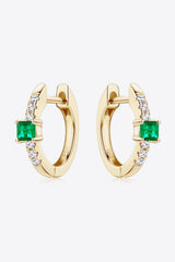 Lab-Grown Emerald Earrings 