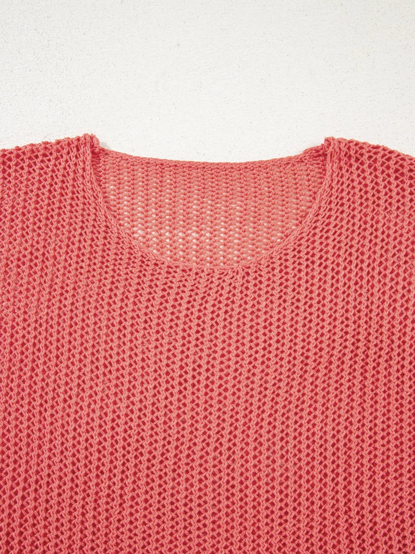 Crochet Hollow Out Long Sleeve Knit Top 