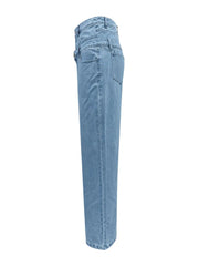 Faux Layered High Waist Jeans 