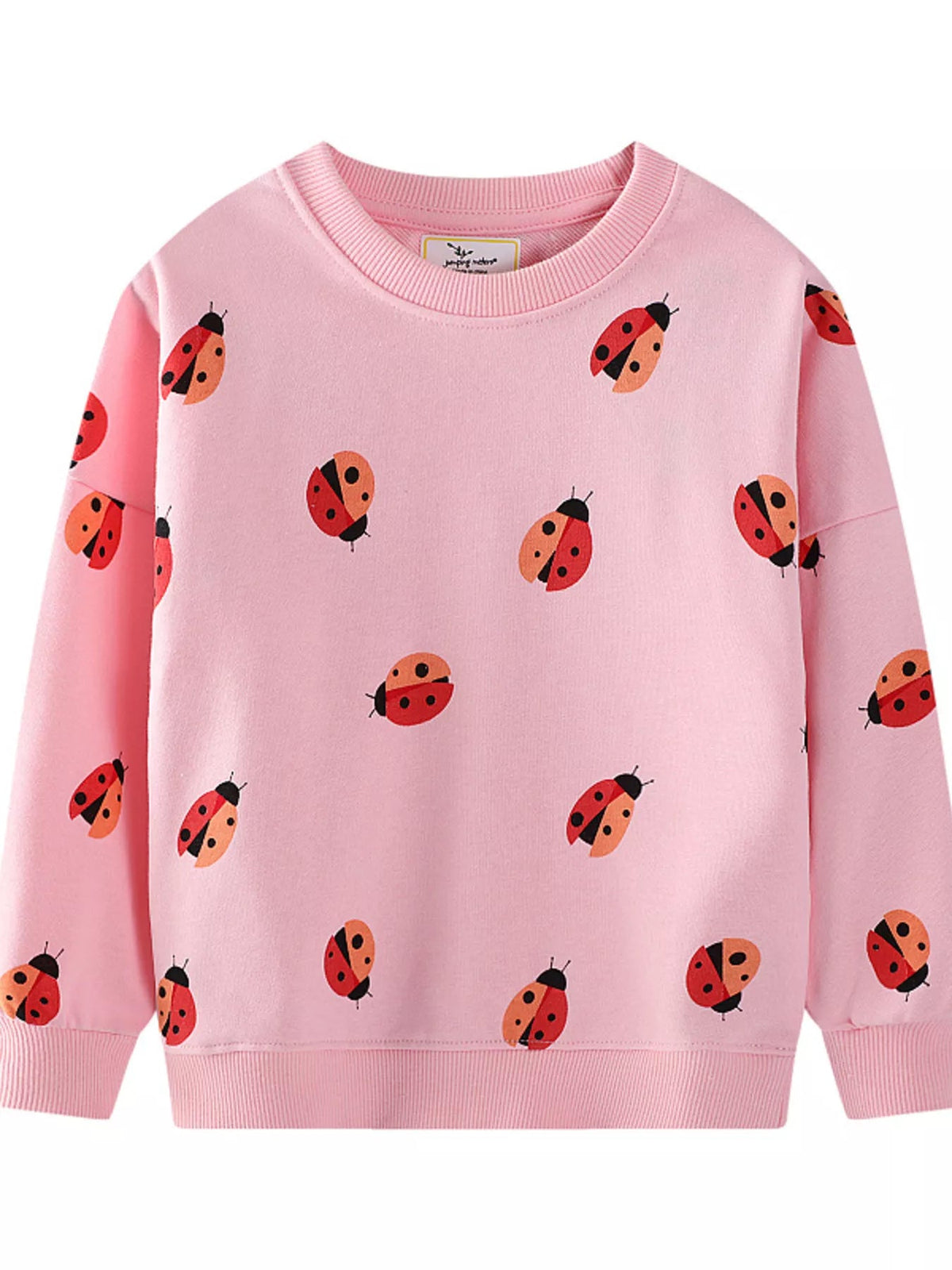 Children's Ladybug Print Crew Neck Sweatshirt 