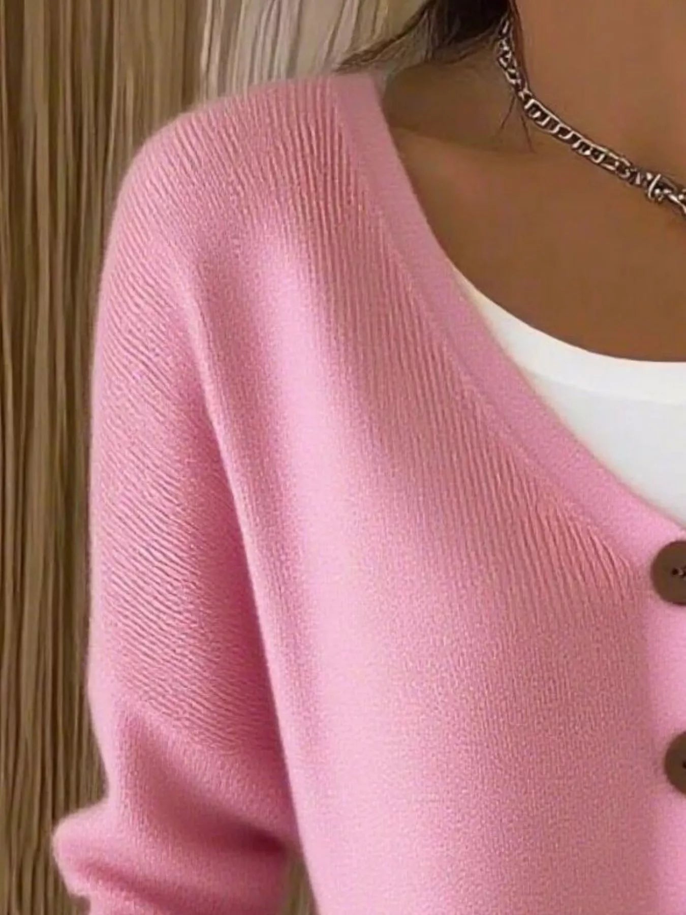 Full Size V-Neck Button-Down Knit Cardigan Plus Size 
