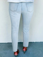 Mid Rise Ankle-Length Distressed Skinny Jeans 