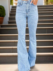Raw Hem Bootcut Jeans 