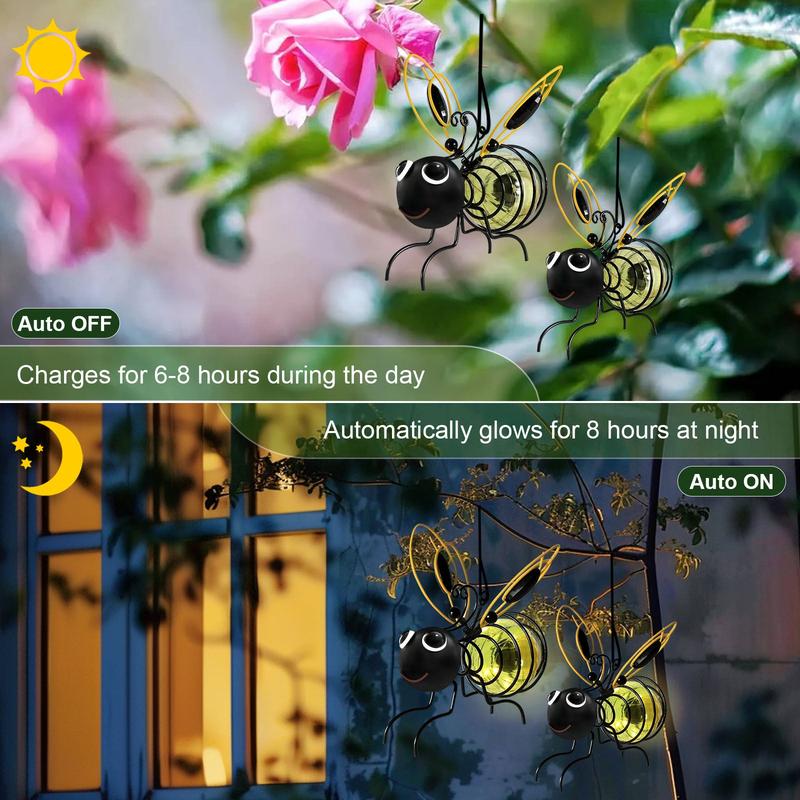 Beacon Bee Solar Garden Light | IP44 Outdoor Hanging Glow for Patios 