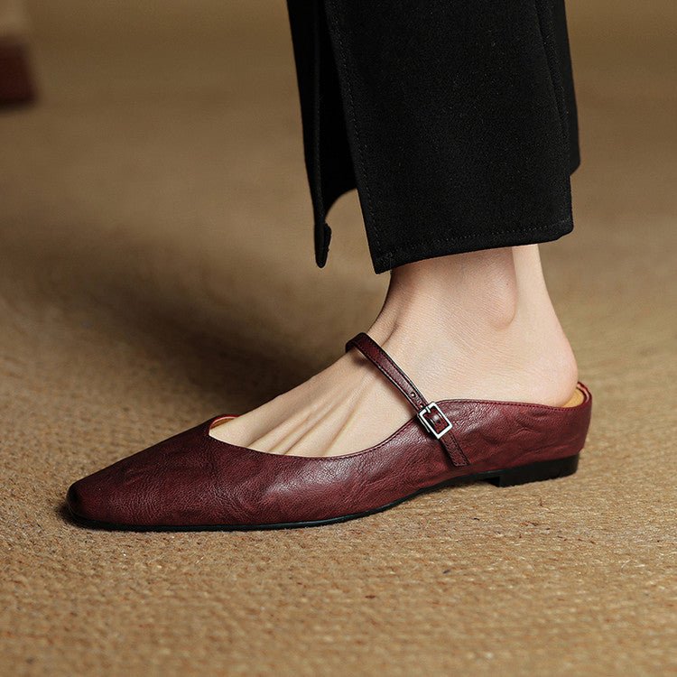 Bella Women's Slip-Ons | Genuine Leather, Pointed-Toe Design 