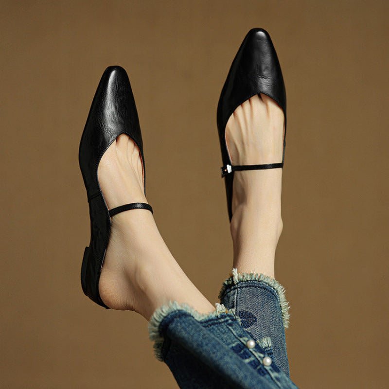 Bella Women's Slip-Ons | Genuine Leather, Pointed-Toe Design 