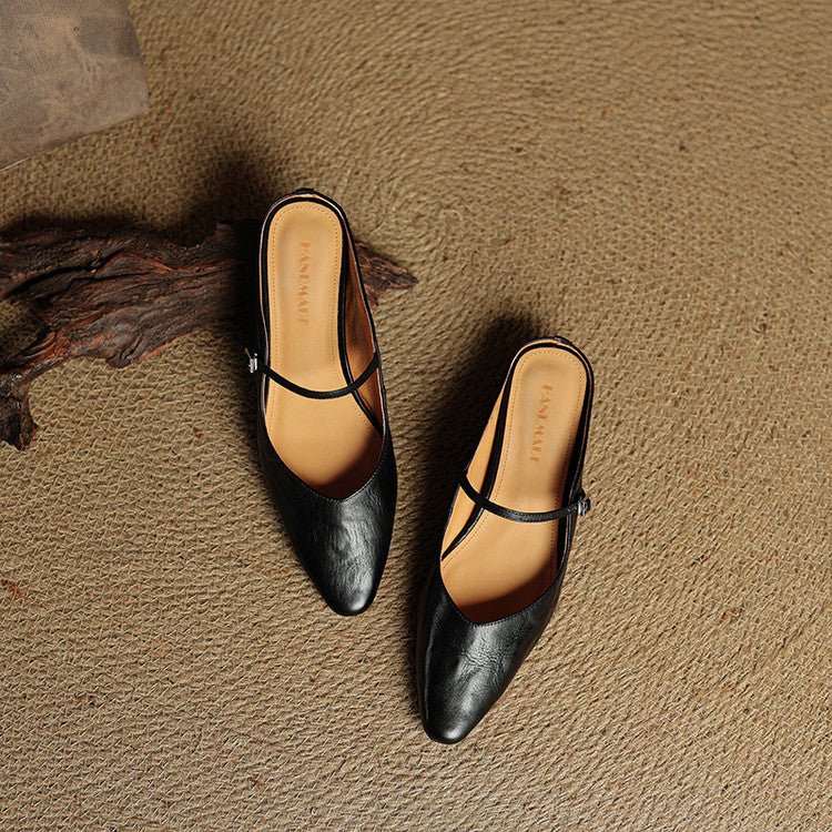 Bella Women's Slip-Ons | Genuine Leather, Pointed-Toe Design 