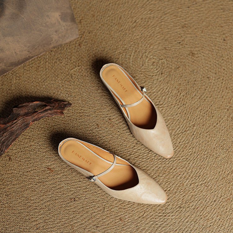 Bella Women's Slip-Ons | Genuine Leather, Pointed-Toe Design 