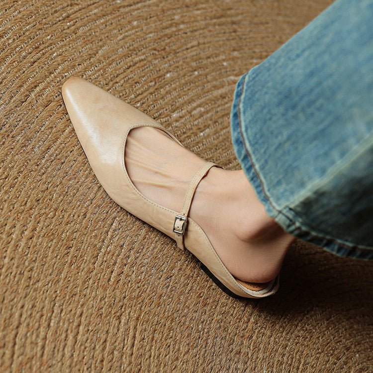 Bella Women's Slip-Ons | Genuine Leather, Pointed-Toe Design 
