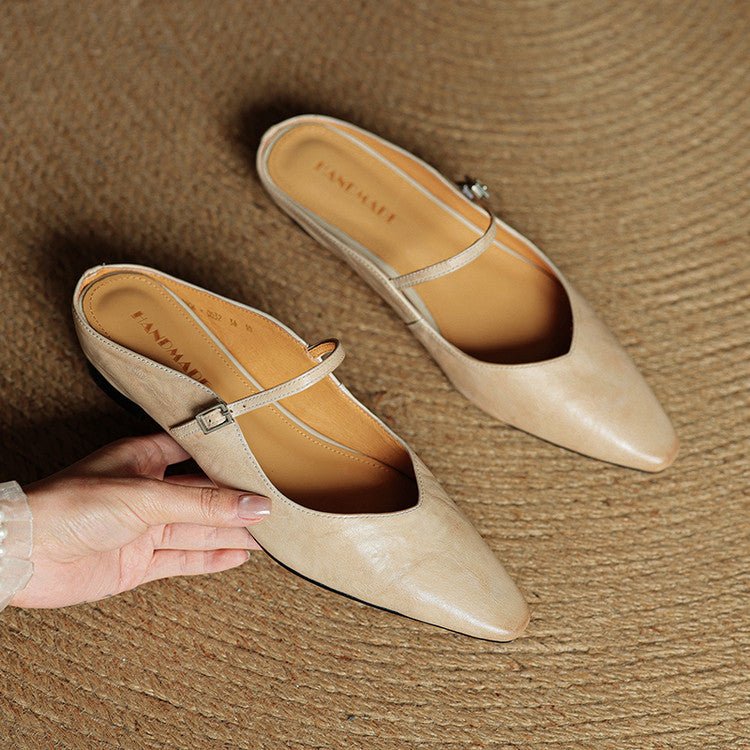 Bella Women's Slip-Ons | Genuine Leather, Pointed-Toe Design 